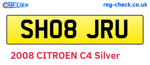 SH08JRU are the vehicle registration plates.