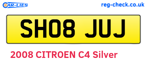SH08JUJ are the vehicle registration plates.