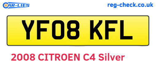 YF08KFL are the vehicle registration plates.