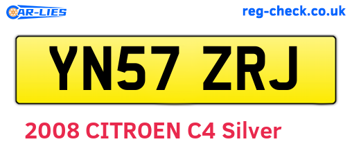 YN57ZRJ are the vehicle registration plates.