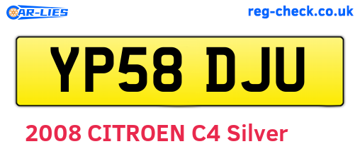 YP58DJU are the vehicle registration plates.