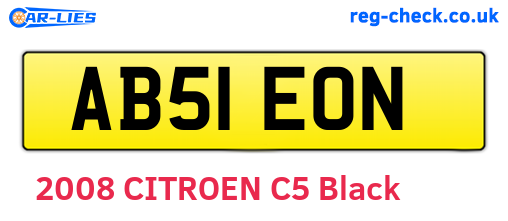 AB51EON are the vehicle registration plates.
