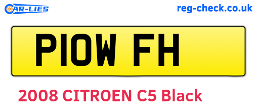 P10WFH are the vehicle registration plates.