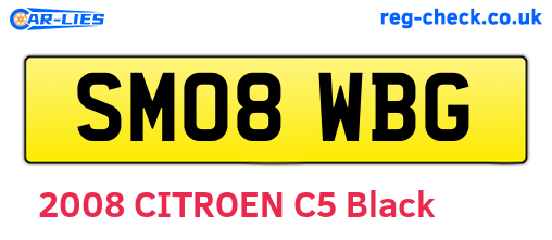 SM08WBG are the vehicle registration plates.