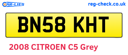 BN58KHT are the vehicle registration plates.