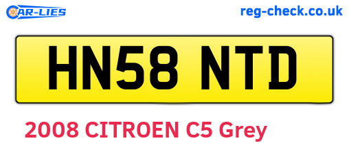 HN58NTD are the vehicle registration plates.
