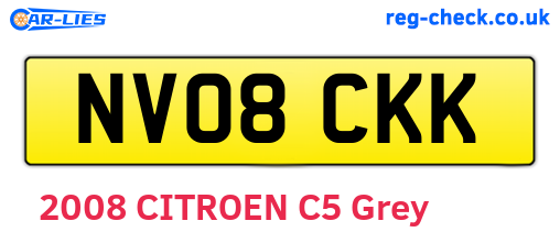 NV08CKK are the vehicle registration plates.