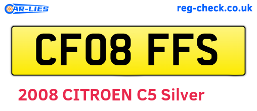 CF08FFS are the vehicle registration plates.
