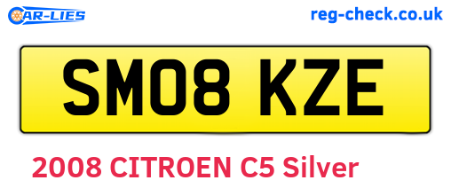 SM08KZE are the vehicle registration plates.