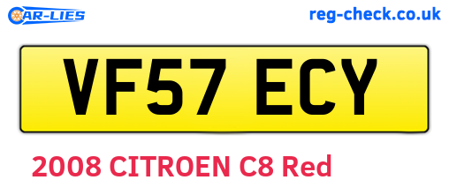 VF57ECY are the vehicle registration plates.