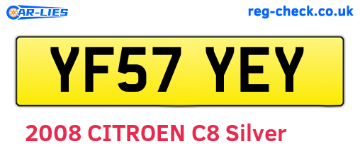 YF57YEY are the vehicle registration plates.