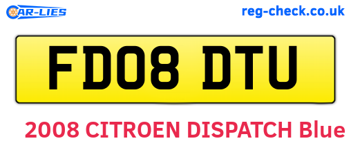 FD08DTU are the vehicle registration plates.