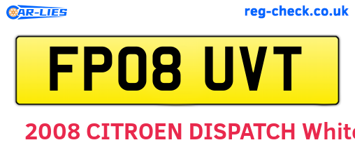FP08UVT are the vehicle registration plates.