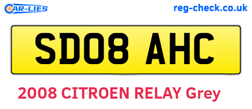 SD08AHC are the vehicle registration plates.
