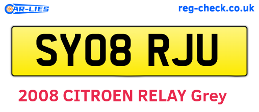 SY08RJU are the vehicle registration plates.