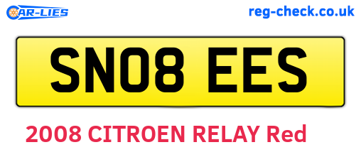 SN08EES are the vehicle registration plates.