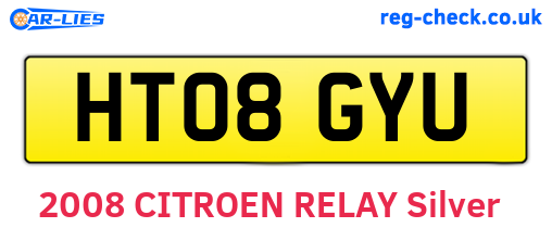 HT08GYU are the vehicle registration plates.
