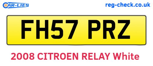 FH57PRZ are the vehicle registration plates.