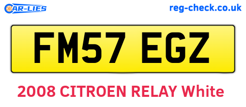 FM57EGZ are the vehicle registration plates.