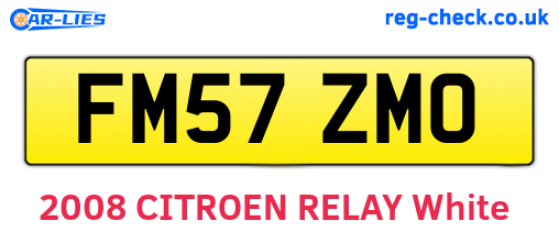 FM57ZMO are the vehicle registration plates.