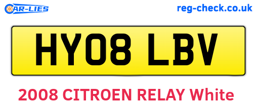 HY08LBV are the vehicle registration plates.