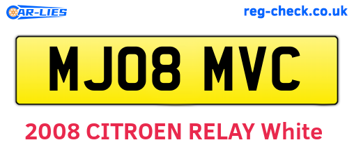 MJ08MVC are the vehicle registration plates.