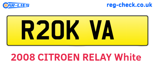 R20KVA are the vehicle registration plates.