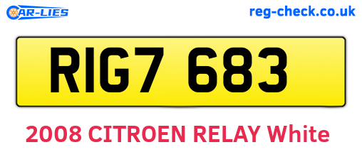 RIG7683 are the vehicle registration plates.