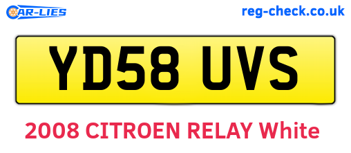 YD58UVS are the vehicle registration plates.