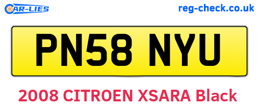 PN58NYU are the vehicle registration plates.