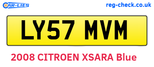 LY57MVM are the vehicle registration plates.