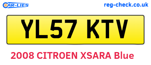 YL57KTV are the vehicle registration plates.