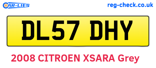 DL57DHY are the vehicle registration plates.
