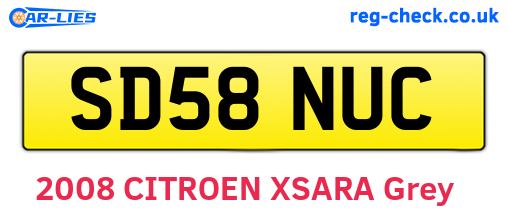 SD58NUC are the vehicle registration plates.