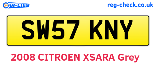 SW57KNY are the vehicle registration plates.