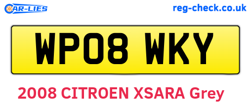 WP08WKY are the vehicle registration plates.