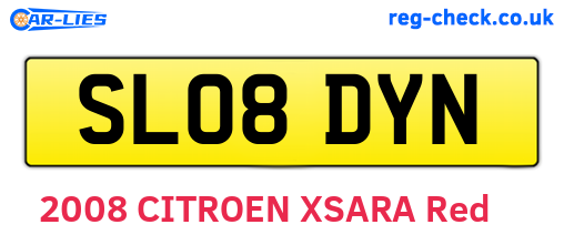 SL08DYN are the vehicle registration plates.