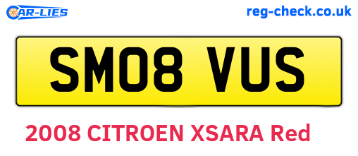 SM08VUS are the vehicle registration plates.