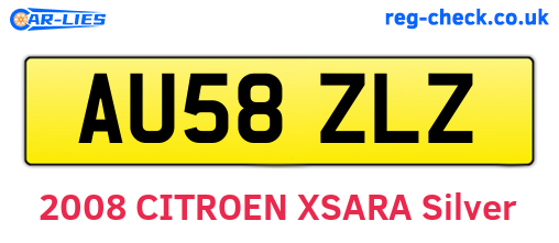 AU58ZLZ are the vehicle registration plates.