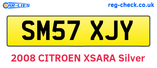 SM57XJY are the vehicle registration plates.