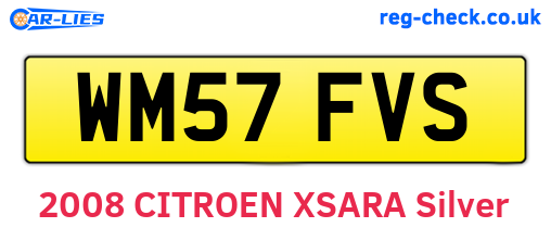 WM57FVS are the vehicle registration plates.