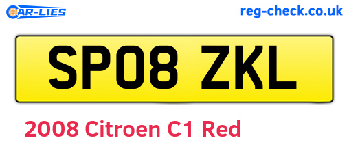 Red 2008 Citroen C1 (SP08ZKL)
