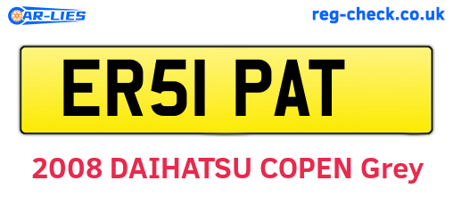 ER51PAT are the vehicle registration plates.