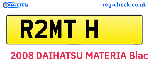 R2MTH are the vehicle registration plates.