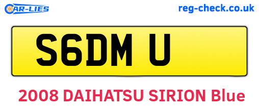 S6DMU are the vehicle registration plates.