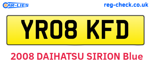 YR08KFD are the vehicle registration plates.