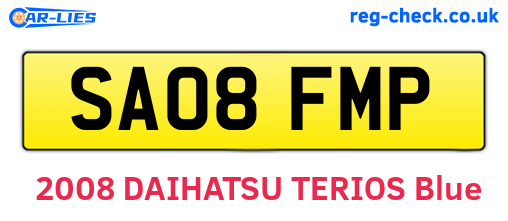 SA08FMP are the vehicle registration plates.