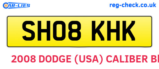 SH08KHK are the vehicle registration plates.