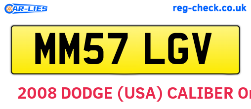 MM57LGV are the vehicle registration plates.