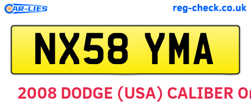NX58YMA are the vehicle registration plates.